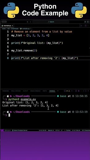 How To Remove an Element From a List by its Value with Python