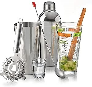 Libbey Mixologist 9-Piece Cocktail Set, Clear, 20 oz (80787)