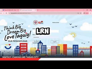 CANVAS LMS OF TAGUIG - LOG IN AND NAVIGATION