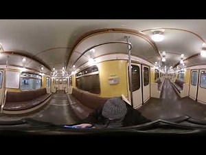 Moscow metro retrotrain interior 360 VR