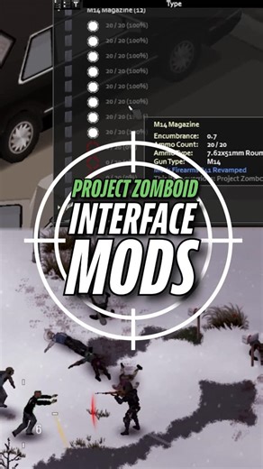 Storyteller Tina on Instagram: "Here are three interface #mods for #ProjectZomboid #Build41 ! We’re almost caught up to my TikTok catalogue of videos. 😉 #pcgaming #mod #pcmods #projectzomboidmods #projectzomboidgameplay #projectzomboidtips #gameplayreels #gamerreels #gamingreels #zomboidreels #modded #pz #zomboidtok #zombiegames #horrorgames #indiegames #steam #steamworkshop"