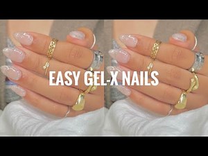 QUICK & EASY GEL-X NAIL TUTORIAL | USING SOLID NAIL TIP GLUE GEL | BEGINNER FRIENDLY!
