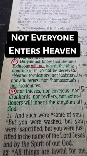 Not Everyone Enters Heaven | 1 Corinthians 6:9–10 KJV