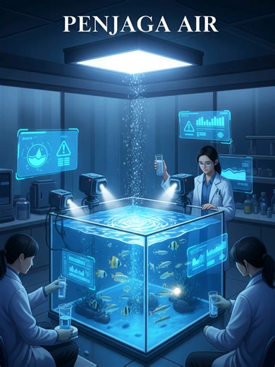 ‎📌Datail Fakta: ‎ ‎Teknologi pemantauan ikan ini dikenal sebagai biomonitoring, yaitu metode di mana makhluk hidup dipakai sebagai “sensor alami” untuk mendeteksi kualitas lingkungan. Ikan dipilih karena tubuh mereka menyerap zat dari air lewat insang dan kulit, sehingga mereka bereaksi sangat cepat terhadap racun, logam berat, atau bahan kimia berbahaya. Saat ikan mulai berenang tidak normal, seperti berputar, melambat, atau naik turun tak wajar, itu sering kali menjadi tanda awal bahwa air su
