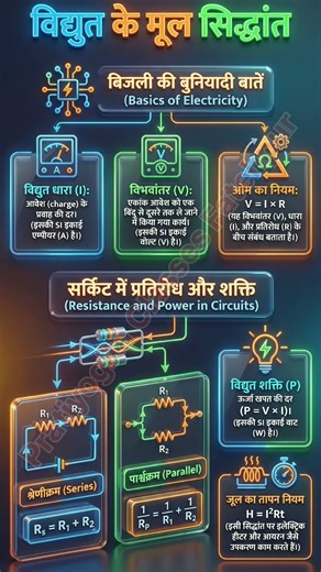 🔴 Class 10 Science Chapter 12 | विद्युत ⚡ | Electric Current, Ohm’s Law | Physics Shorts | #Shorts