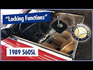 1989 Mercedes 560SL Lock Function Demonstration for Bring a Trailer Auction