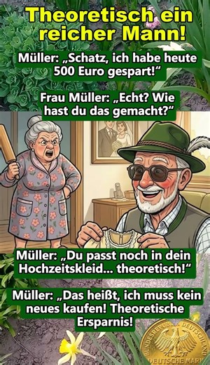 Theoretische Ersparnis 👗💰 #Müller #Ehe #Humor #Sparen #Witze #DeutscheMark