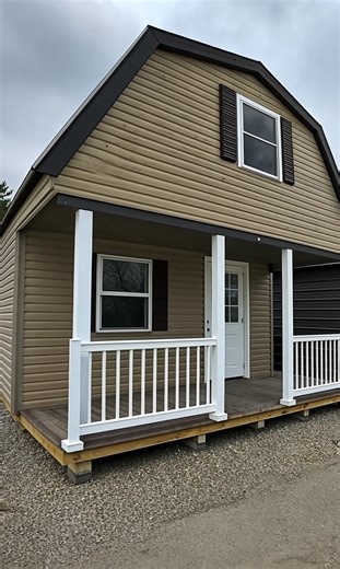 1K views | Beautiful Gambrel Shed Under $24,000 | Affordable Log Cabins | Facebook