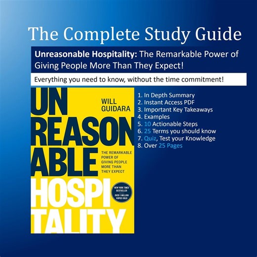 Unreasonable Hospitality Study Guide: Book Summary, Assessments (PDF) - Etsy