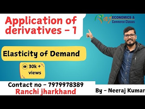 Application of derivatives in Economics| Elasticity of demand | Revenue function