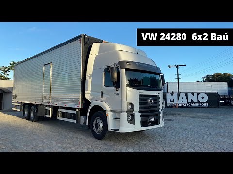 VW 24-280 2022 CONSTELLATION. 6x2 BAÚ | CAMINHÃO À VENDA | MANO CAMINHÕES | ESTOQUE