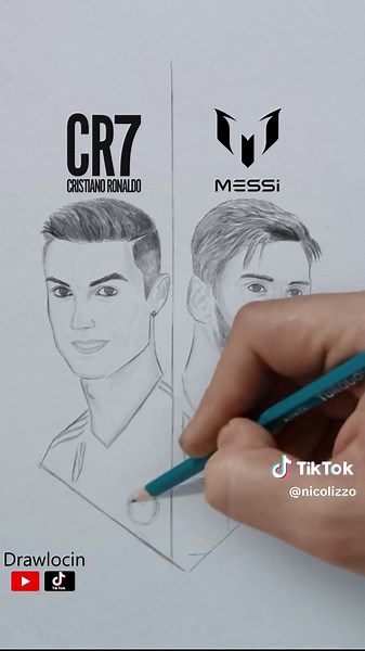 Cómo dibujar a CR7 y Messi al mismo tiempo