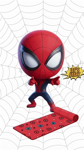 YOGA WITH SPIDER MAN #kidsfitness #shorts #kids