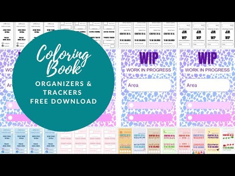 Getting Organized with FREE Coloring Book (Mark) Organizers & Trackers