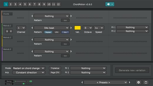 FeelYourSound updates ChordPotion MIDI effect plugin to v2.6.0