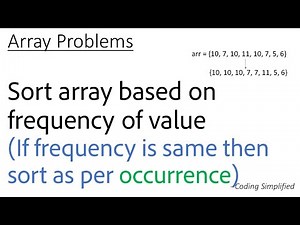 Array - 33: Sort array based on frequency of value (If frequency is same then sort per occurrence)