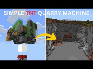 Simple TNT Quarry machine ( World Eater ) Tutorial : Minecraft bedrock edition 1.20