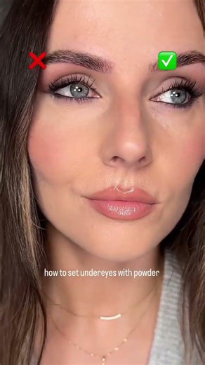 how to set undereyes with powder