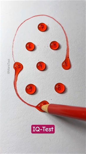 Draw a line with the correct numbers from 1 to 9#drawing #line #maths #quiz #shorts