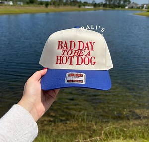Bad Day to Be a Hot Dog Embroidered Trucker Hat, Baseball Hat, Summer Hat, Funny Trendy Trucker Snapback Hat Fourth of July Hat, 4th of July - Etsy