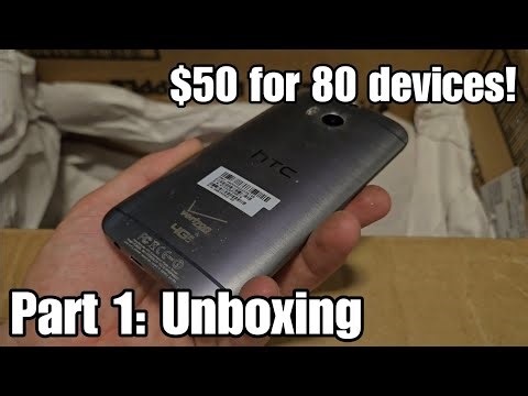 Unboxing a HUGE lot of 80 devices for $50! Phones, tablets, and more!