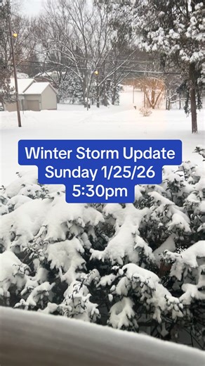 Winter Storm Update: Sunday 1/25/26 5:40pm (repost) #winterstorm #stayingintoread #reader #booklover #weather