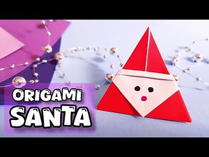 Easy Origami Santa Claus 🎅✨ | Cute & Simple Christmas Paper Craft #origamibee #origami