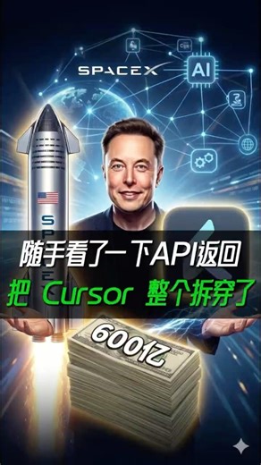 有人随手看了一下 API 返回，把 Cursor 整个拆穿了 #ai #cursor #spacex