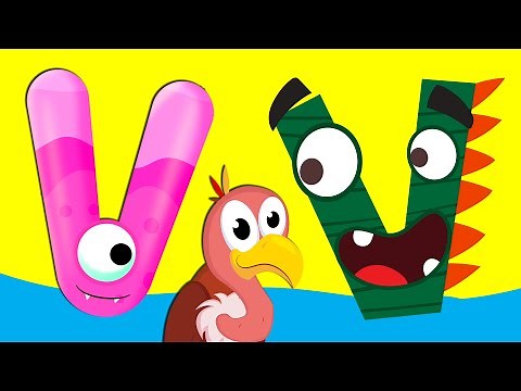 Learn the Alphabet Animals - VULTURE | Letter V
