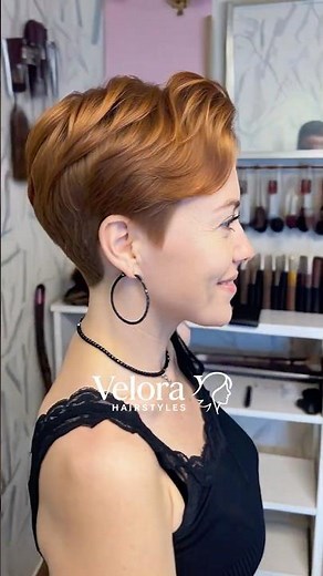 Striking Copper Tones Meet the Chic Undercut Pixie Trend ✂️✨ #haircut #hairstyle #pixie #pixiecut