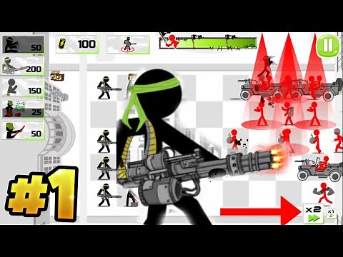 Stickman Army The Defenders - Levels 1 - 10 Gameplay Walkthrough P1