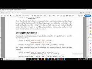 NumPy (Structured Data)