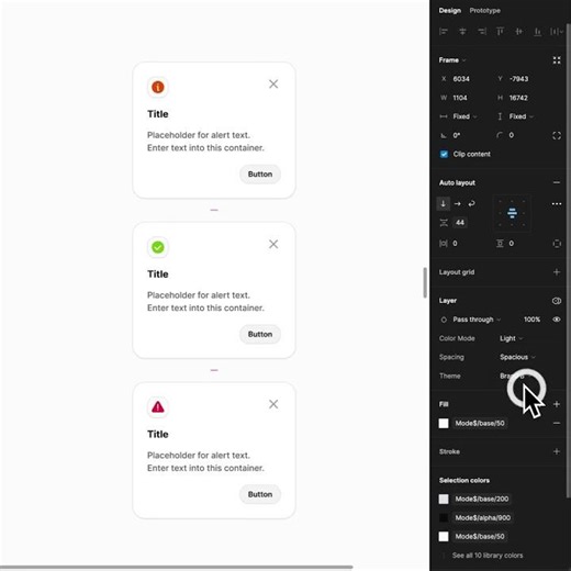 Adaptable Alert Component in Figma #uikit #responsivedesign