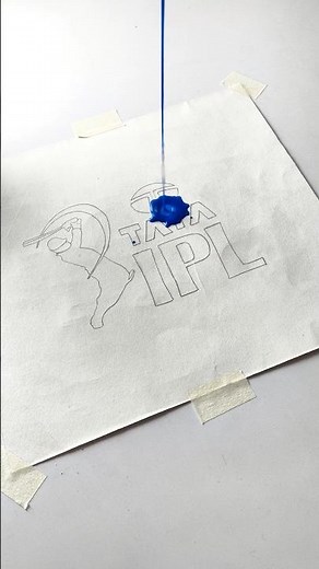 Tata IPL drawing || IPL logo drawing || IPL 2025 highlights / #fzarts #ipl #drawing #arts #cricket