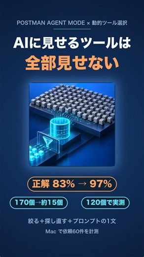 ツールを増やすほどAIは迷う。170個→15個に絞る本番設計【Postman】 #shorts