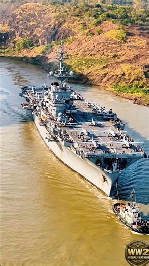 USS Yorktown Essex-class aircraft carrier Through Panama Canal