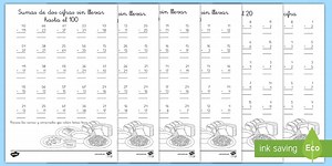 Aprende a sumar - Fichas de sumas sin llevar