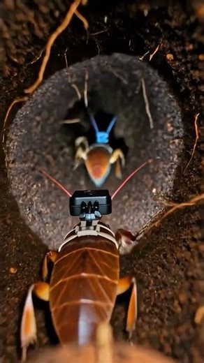 Cockroach POV Inside an Underground Colony | Micro Camera Mounted on a Forest Roach