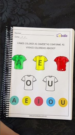 Atividade Lúdica de Alfabetização com Vogais e Tinta Guache | Pequeno Lobato