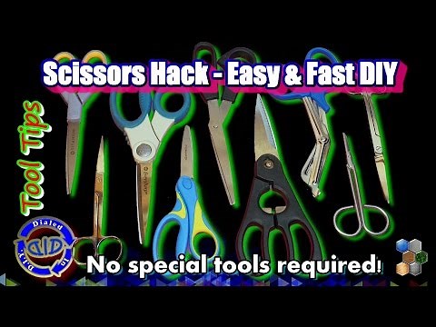 Sharpen Scissors Free - 2 min hack & no special tools needed -Tool Tips
