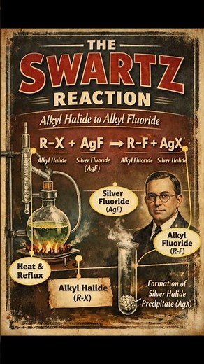 📘 SWARTZ REACTION – Organic Chemistry Made Easy! #studentlife #chemistry #organicchemistry