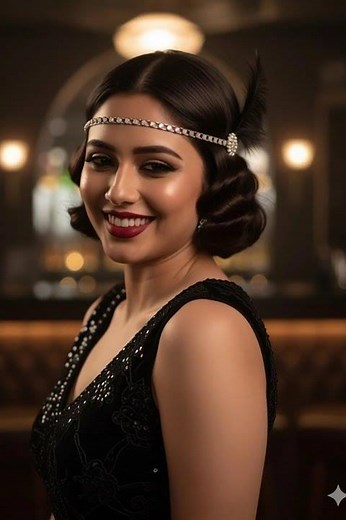 Period/Vintage Look (Close-up, 1920s Flapper)