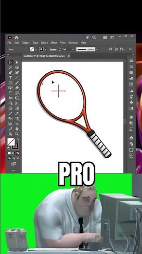 Adobe Illustrator 2026 - Tips for Drawing an accurate Tennis Racket Grid #shots
