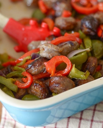 Air Fryer Bratwurst and Vegetables - Air Fryer Fanatics