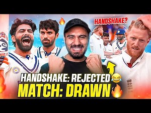 Jadeja REFUSES Stokes HANDSHAKE! 😂 Sundar 108, Match DRAWN 😍 | IND vs ENG 4th Test