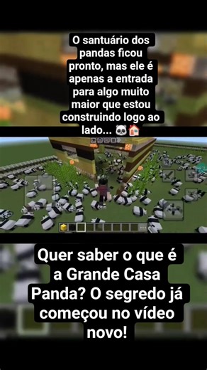 Fiz o SANTUÁRIO dos PANDAS! (A Grande Casa Panda vem aí... 🐼🏗️) #short #Minecraft #TutorialMinecraft