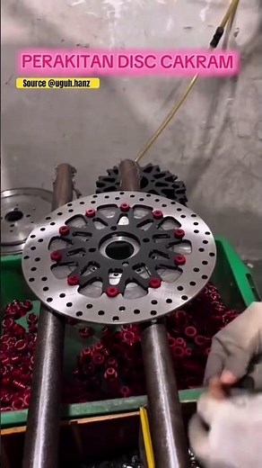 Assembling a floating brake rotor #otomotif #mechanic #tutorial #tutorials #viral #shortvideos