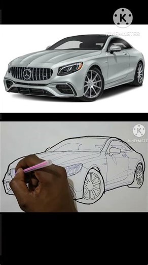 Drawing a Mercedes-Benz C 43 AMG #cardrawing #benz #automobile #car #drawing #tutorial #sketch #art