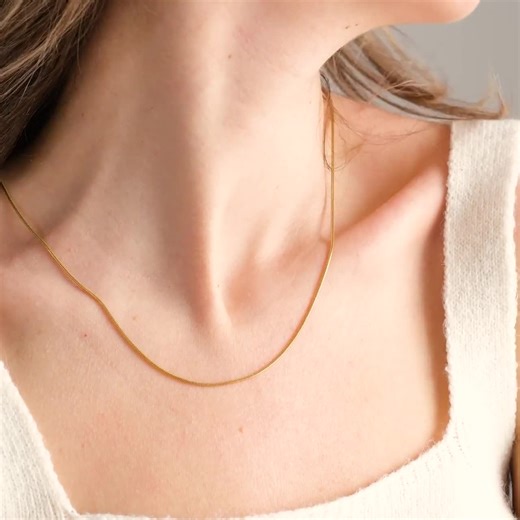 Round Snake Chain Necklace, Rose Gold Chain, 18K Gold Chain Necklace, 1.65 Mm Chains for Women, Mom Gifts, Christmas Gifts, Unisex Chains - Etsy