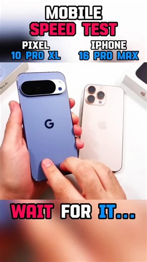 1.9K views · 94 reactions | Google Pixel 10 Pro XL VS iPhone 16 Pro Max Speed Test Comparison | Sam Khan | Facebook